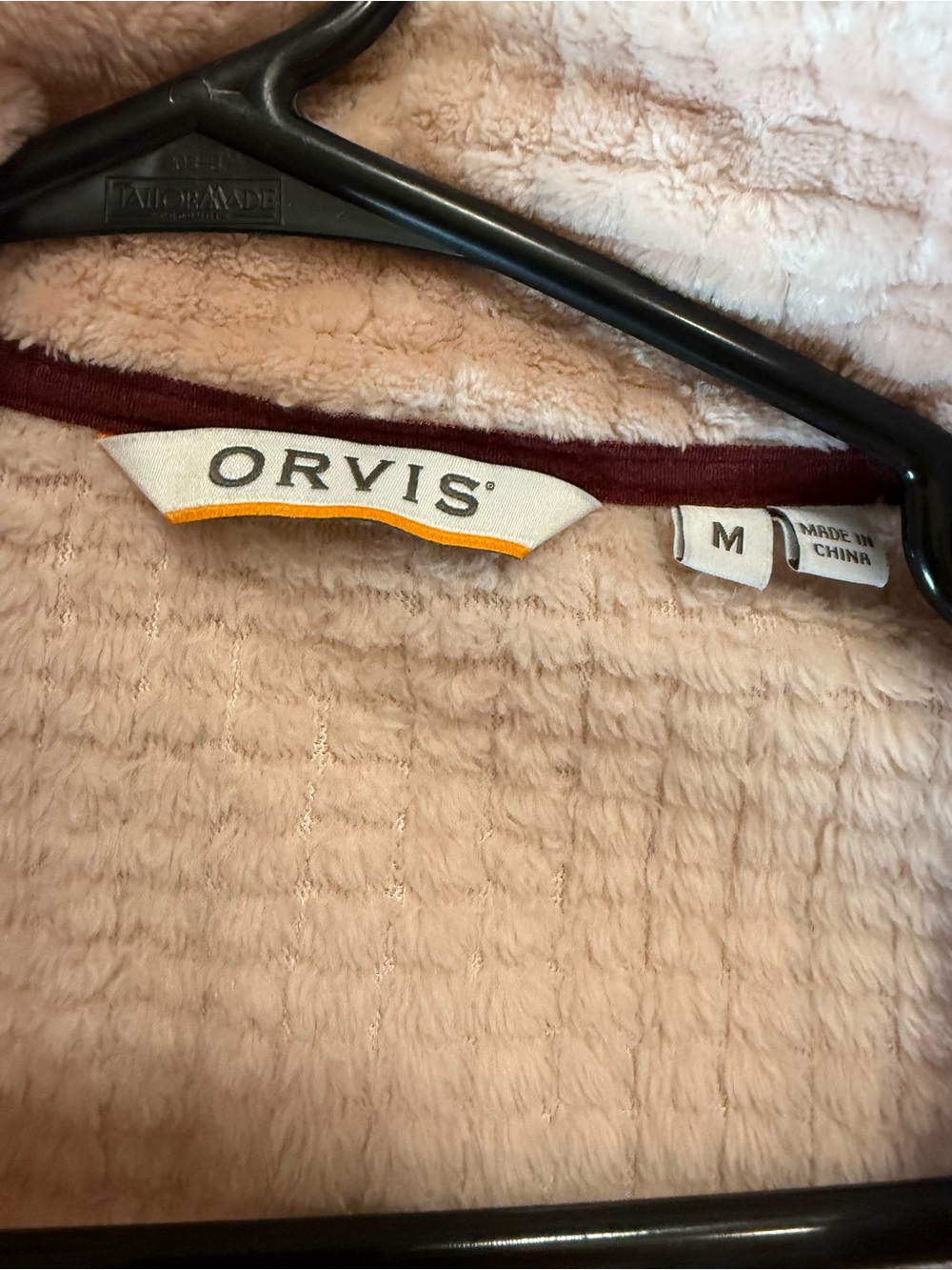 Orvis Plush Quarter-Zip Pullover Jacket - Dusty Pink - Picture 2 of 8